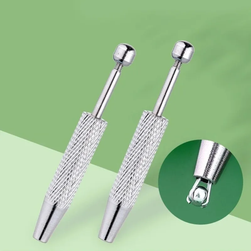 Knurled Handle Gemstone Holder Tweezers Stainless Steel Jewelry Pick Up Tool For Diamond Crystal Bead Craft DIY Repair Work