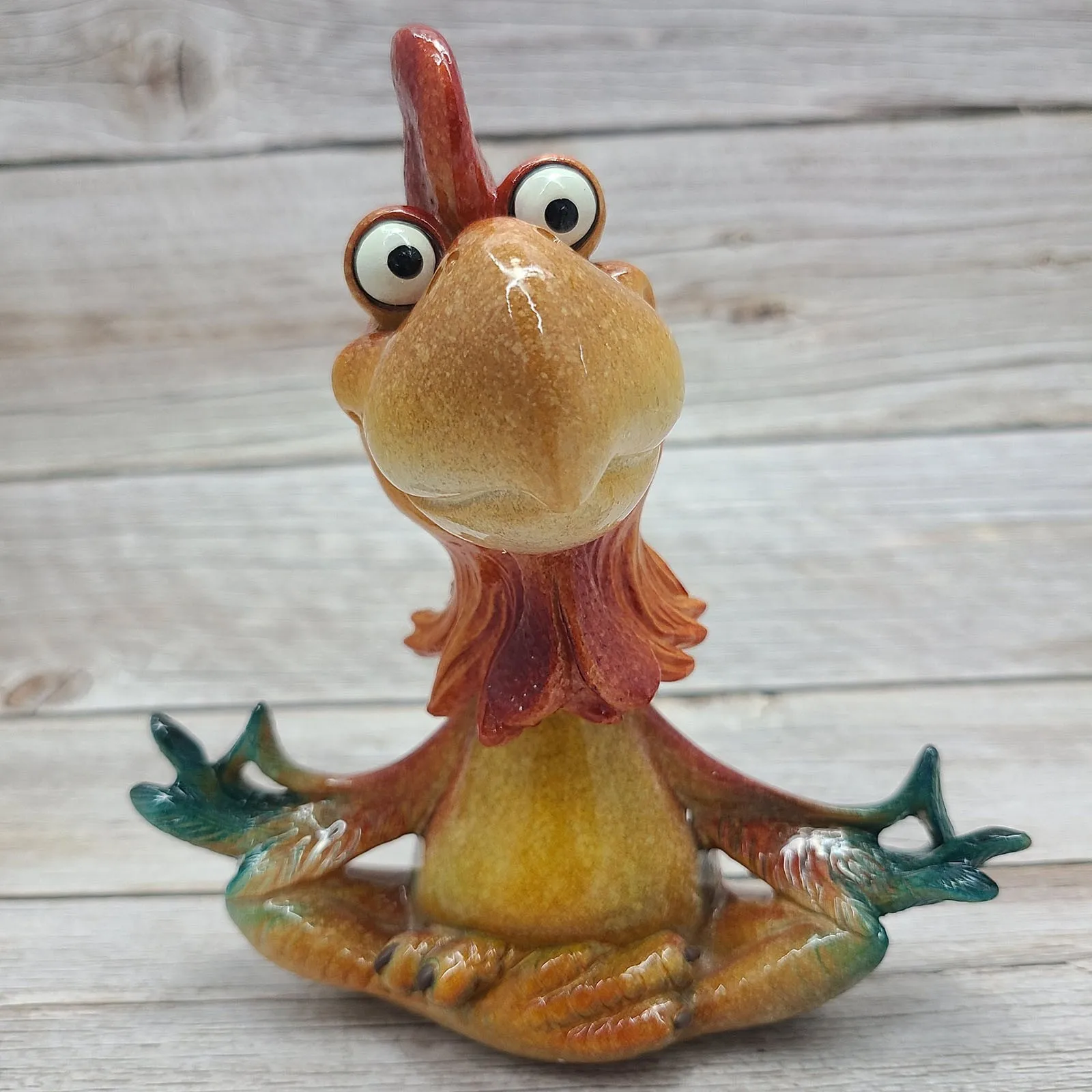 Interesting Meditation Chicken Figurine Statues Cocks Art Decoration Rooster Figurine Chicken Sculpture Ornaments