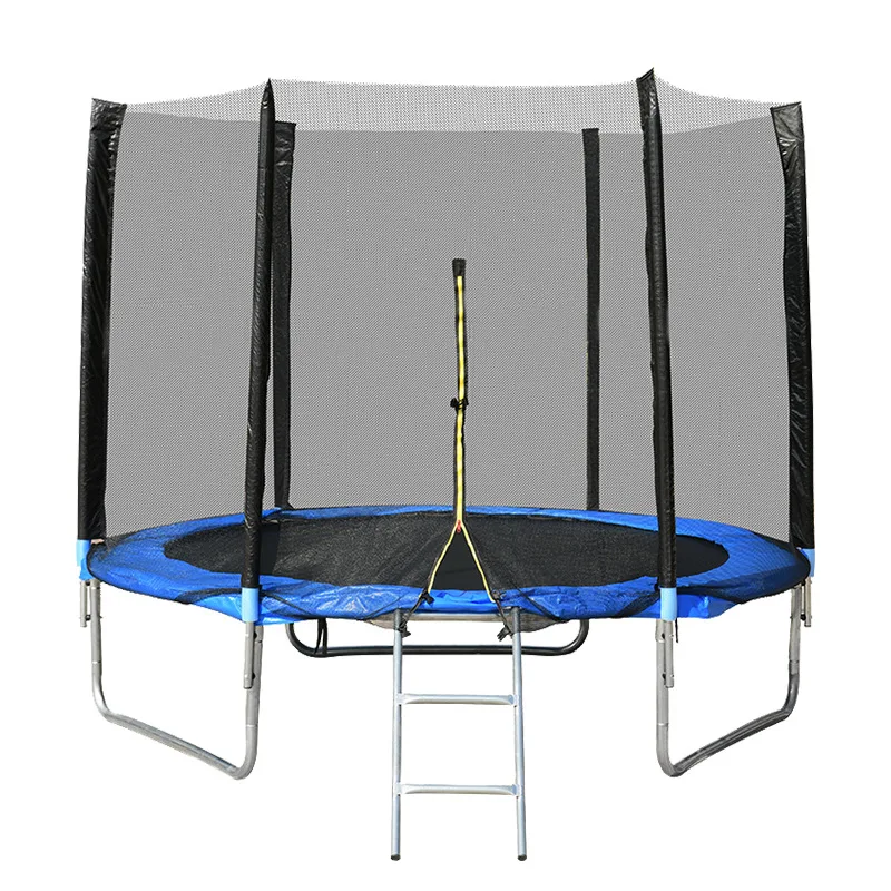 6FT-16FT Outdoor Trampoline for Adults & Kids, Heavy-Duty Elastic Fitness Jump Mat with Safety Net, CE Certified Large Rebounder