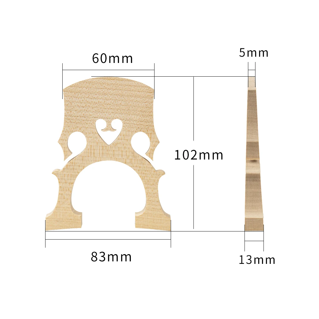 Elementary Maple Cello Bridge Maple Bridge For Practice Use 4/4 3/4 1/2 1/4 1/8 Cello Bridge