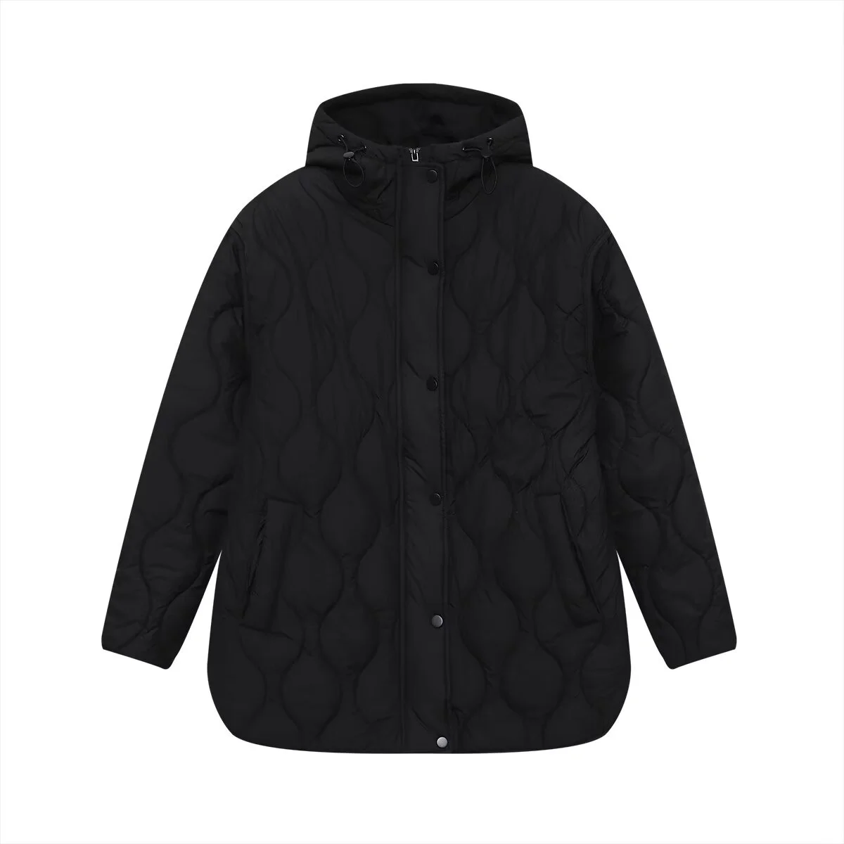 2025年冬新作 レディース カジュアル おしゃれ シンプル フード付き 長袖 ゆったり ボタンダウン ジャケット コットンコート