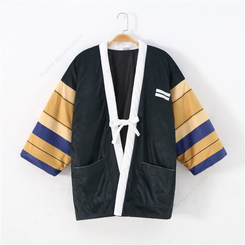 

Kimono Kimetsu No Yaiba Anime Demon Slayer Japanese Haori Yukata Cosplay Costume Women Men Winter Top Coat Hanten Jacket