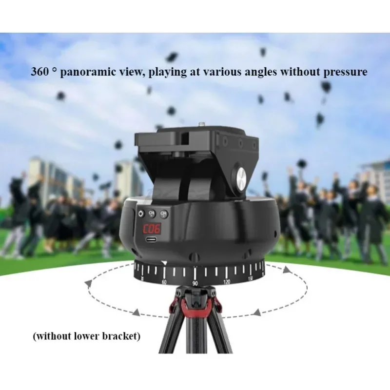 YT-1200 electric pan tilt 360 panoramic remote control rotating dual axis micro SLR camera phone stabilizer