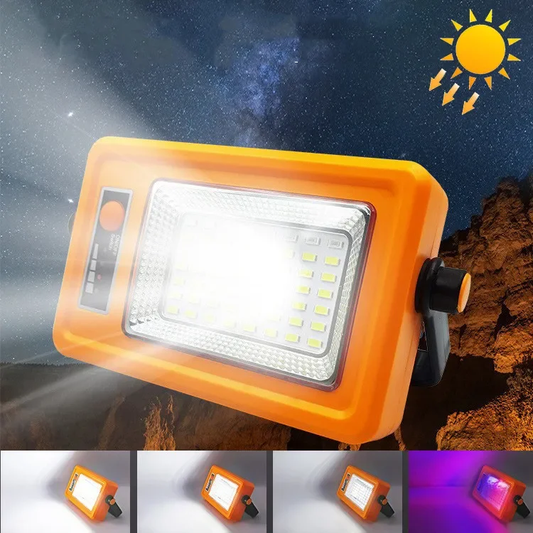 Super Bright 56 LED Work Light Solar Charging Lantern Outdoor Searchlight Spotlight Portable USB Rechargeable Camping Lamp