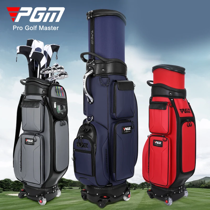PGM QB096 Luxury Golf Club Bag Customizable Nylon Travel Bags with Wheels Waterproof Feature