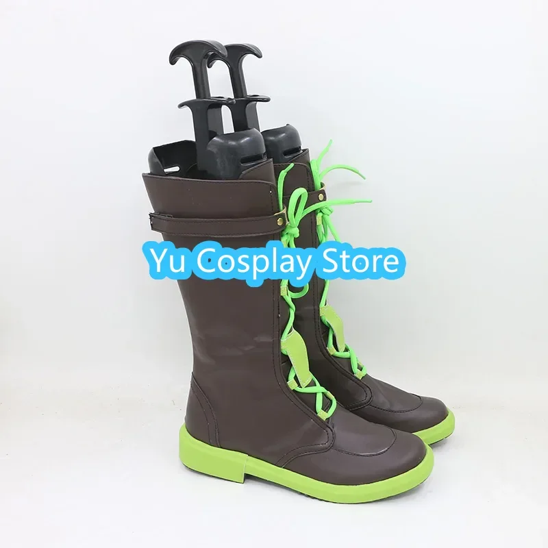 Game Nu: Carnival Quincy Cosplay Shoes PU Leather Shoes Halloween Carnival Boots Cosplay Prop Custom Made