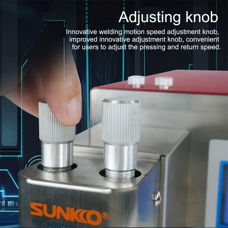 Sunkko เครื่องเชื่อม A300นิวเมติก220V 110V แบตเตอรี่ลิเธียมจุดเชื่อม1200A วัตต์เลือกเกรดอุตสาหกรรม