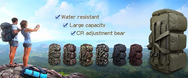 100L Camping-Rucksack, großer Reiserucksack für Herren, Outdoor-Schultertasche, Wander- und Trekking-Tasche, taktische Reisetasche, Weekender – Detail 1