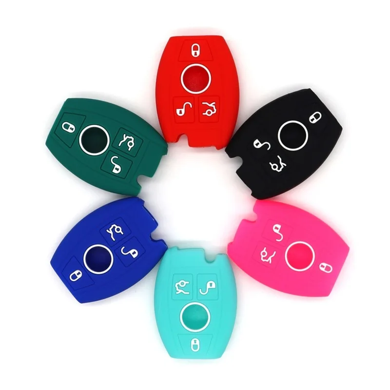 

Silicone Car Key Case for Mercedes-Benz S-Class C200 A180 GLA200 GLC260 - Protective Key Pouch Automotive Decor Accessories