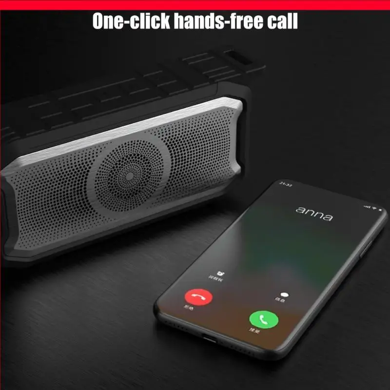 D46b Wireless Speaker IPX5 مقاوم للماء مقاوم للصدمات مقاوم للغبار 1200mAh الاقتران MIC