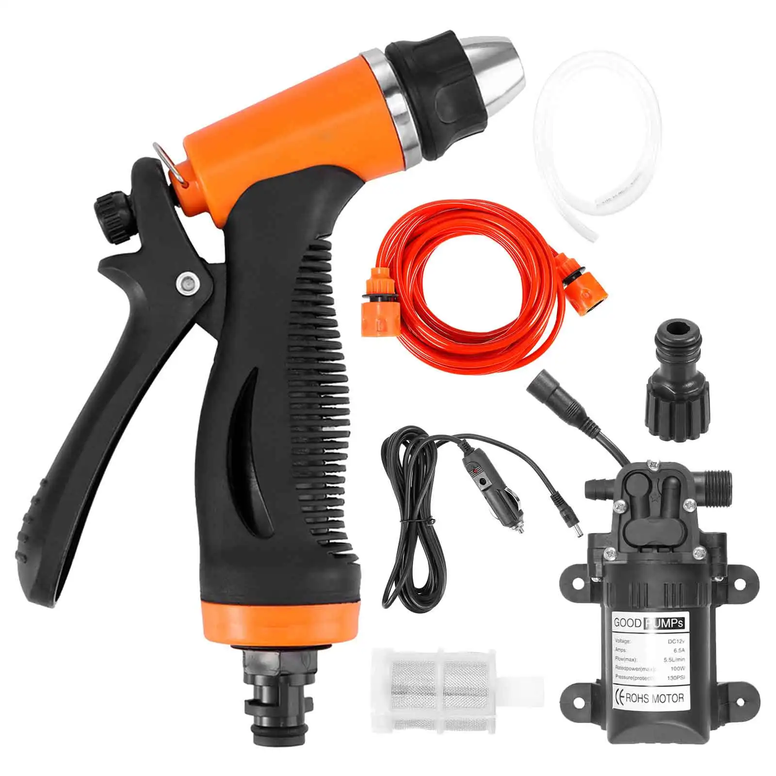 Car Wash 12V Car Washer Gun Pump High Pressure Cleaner Car Care Portable Washing Machine Electric Cleaning Auto Washing Machine