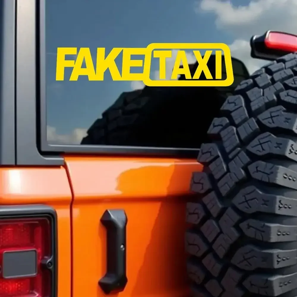 

1 шт. виниловая наклейка на автомобиль с изображением такси, водонепроницаемая и прочная наклейка для бампера, окна, кузова автомобиля
