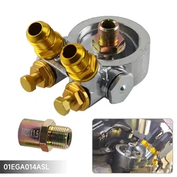 Universal AN10 Oil Filter Cooler Sandwich Plate Block Adapter Thermostat 3/4