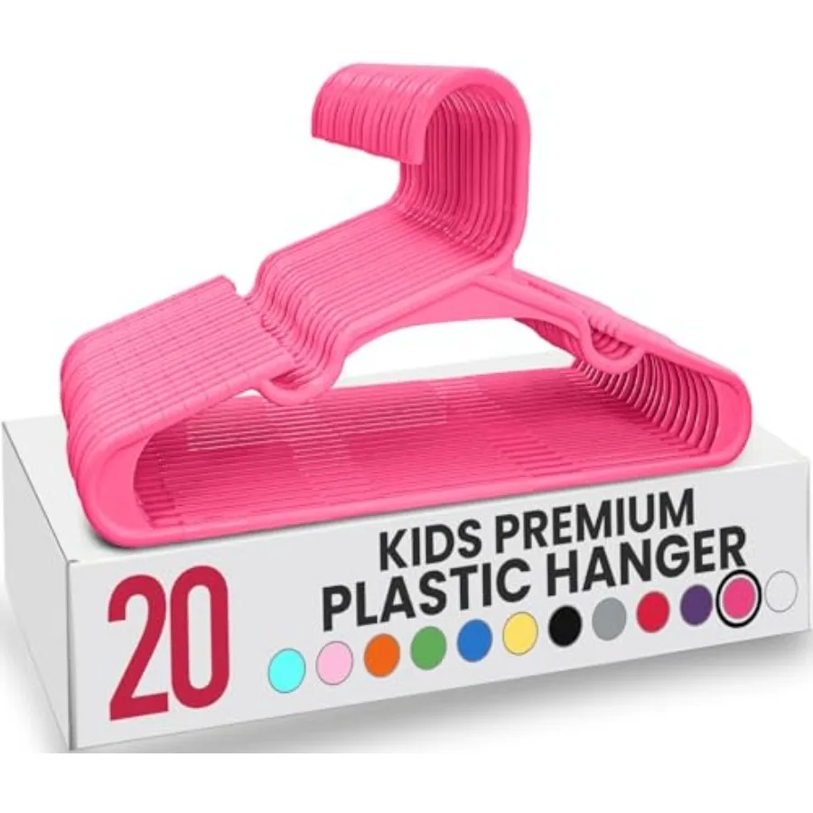 

20 Pack Hangers - 11.5 Inch Plastic Hangers for Closet - s Hangers for Clothes and Infant Hangers for Closet - Ideal for Everyd