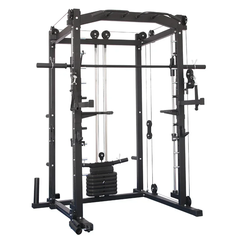 Custom Logo Commercial Gym Training Equipment Factory Supply Smith Machine Barbell Stand for Squat Rack Weightlifting Exercise