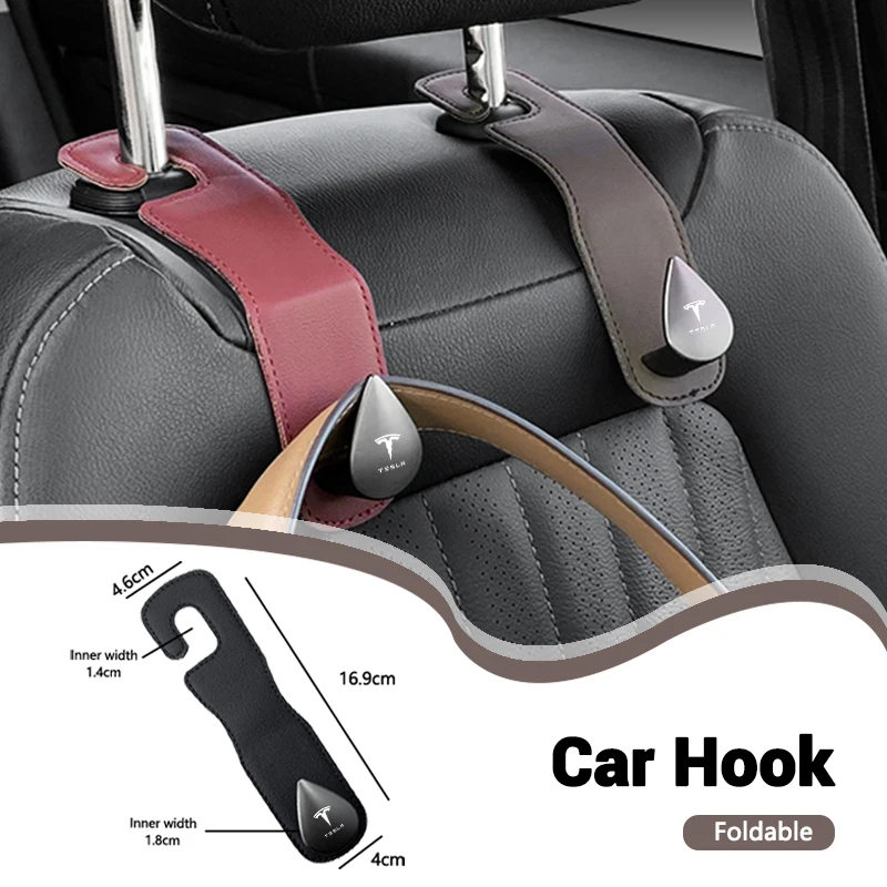 Multi-Functional 1PC Car Hook Seat Back Interior Storage Hang Storage Hooks For Tesla Model3 Model S Model X Model Y Accessories