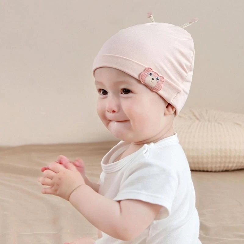 

Soft & Breathable Infant Hat for Spring and Autumn 0-3 Months Newborns Hat Unisex Cosy Cotton Bonnet Caps Headgear 24BE