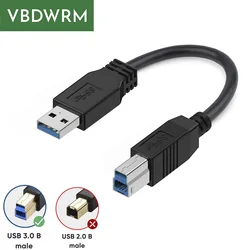 Short USB 3.0 Cable A male to B male Super Speed USB 3.0 A to B Cable for Eternal HDD Enclosure HUB USB 3.0 Switch with B port