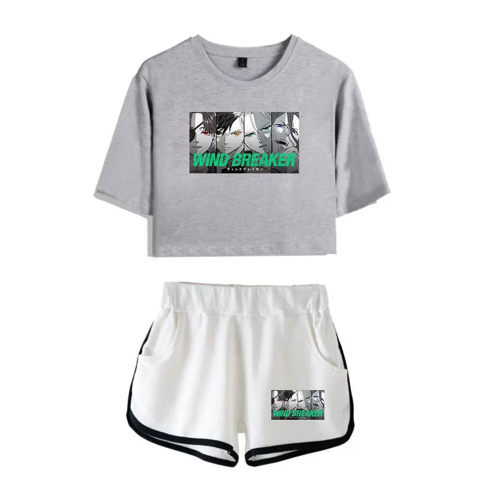 Ensemble deux pièces short + joli t-shirt vintage, streetwear, harajuku, avec logo des années 90