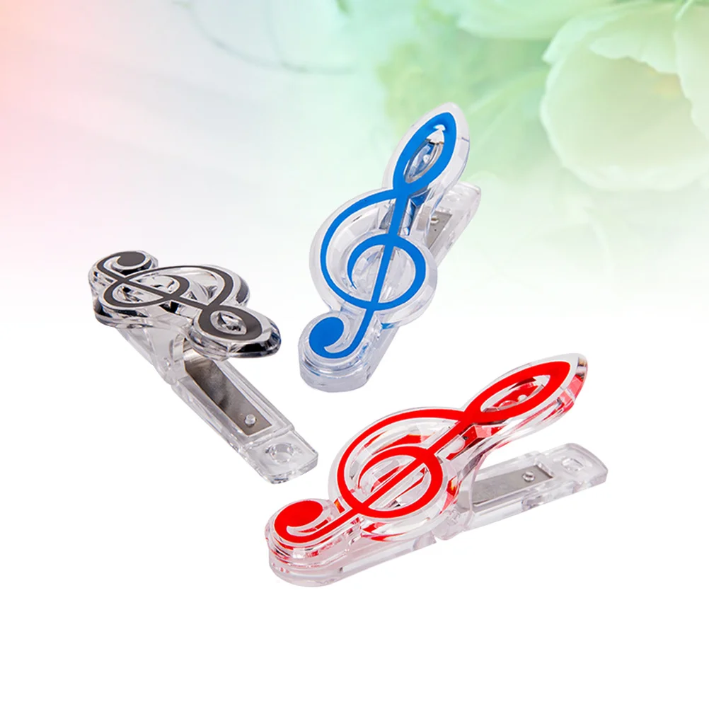 

3Pcs Music Symbol Plastic Photo Clips Mini Clothespins Decorative Stationery Paper Pegs for Hanging Photos Notes Crafts