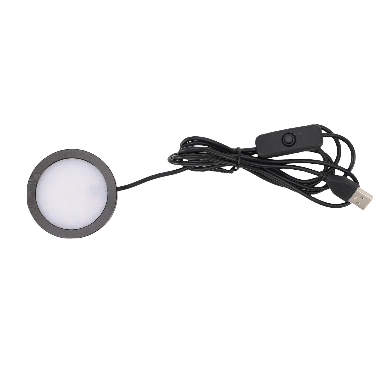 LED Round Light Ultra Thin Aluminum Casing Under Counter Lighting with 1.5m Cable for Ceiling Bedroom Kitchen USB Plug in 5V view 2
