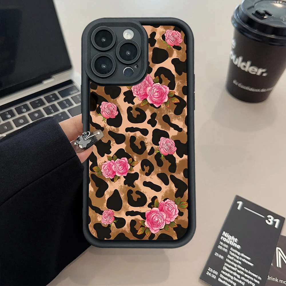 

Flower Leopard Print Silicone Case For Xiaomi Poco F6 F5 X6 X5 X3 M6 Pro Mi 11 Lite 5G 14T 14 13T 13 12T 12X 12 Candy Soft Cover