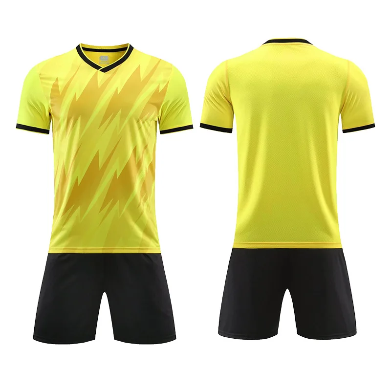 Football uniform customization Football training jersey Logo printing Adults and Kids Soccer Clothes jersey Sets Short Sleeve