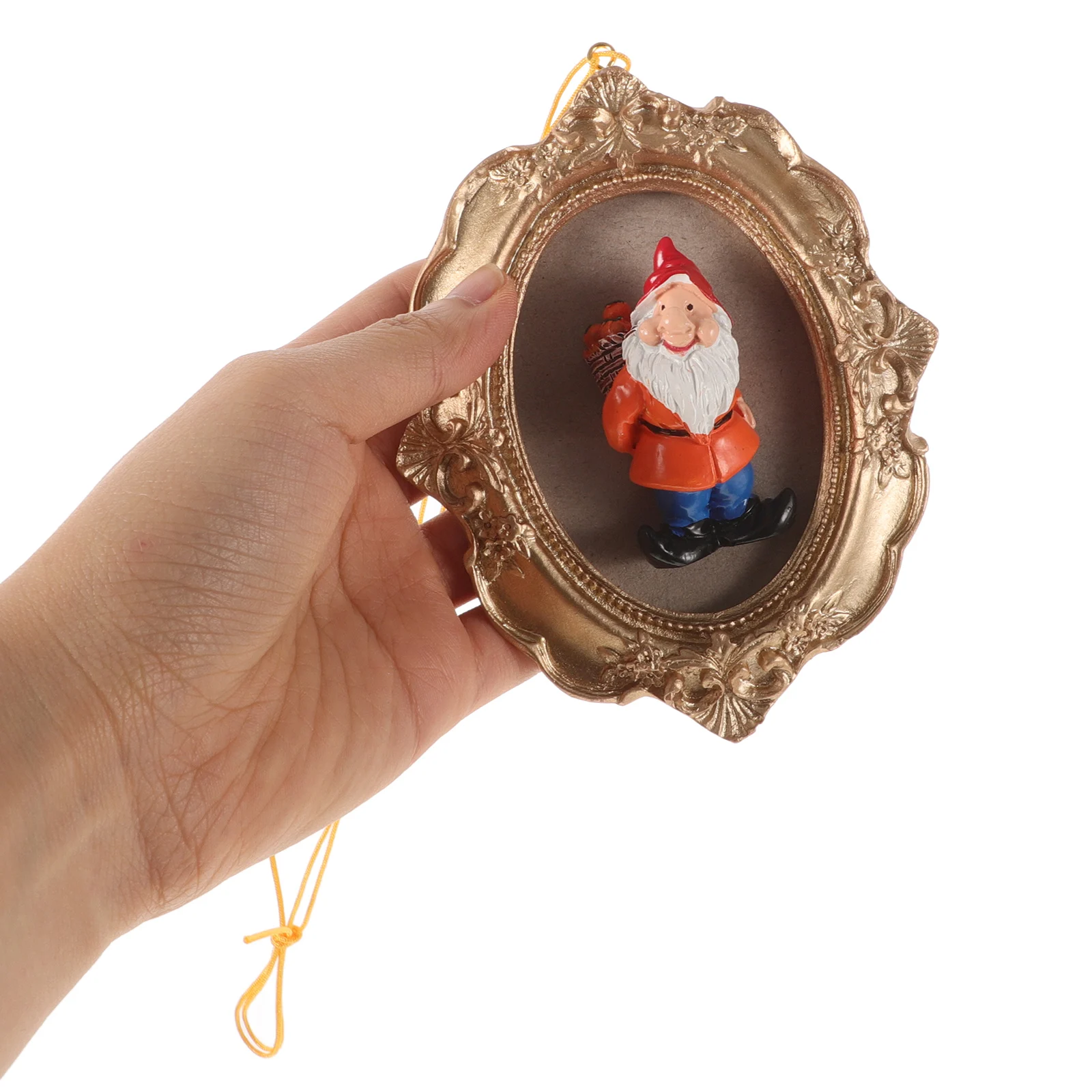 الإبداعية 3D جنوم شجرة عيد الميلاد زخرفة مادة الراتنج جدار إطار الصورة حجم صغير أجواء احتفالية #5