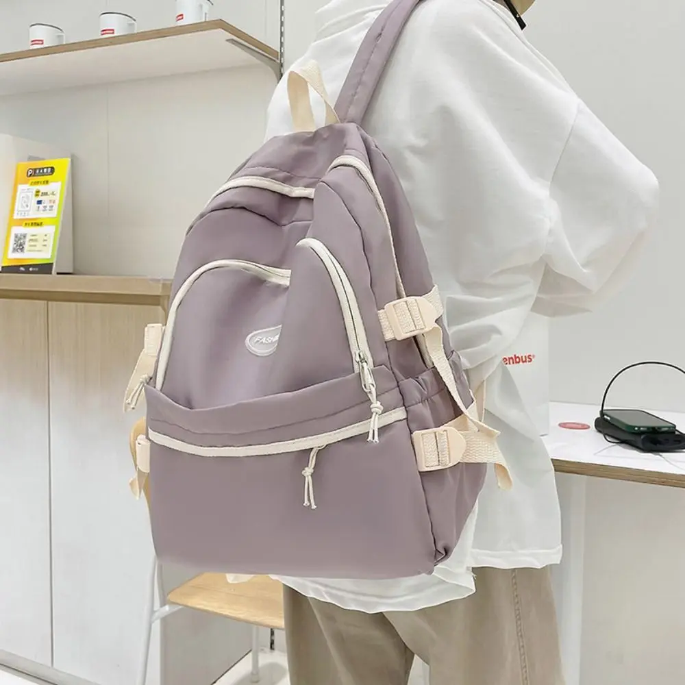 Mochila escolar con correas ajustables para niñas, bolso de hombro impermeable de gran capacidad, práctico y lindo, informal, senderismo