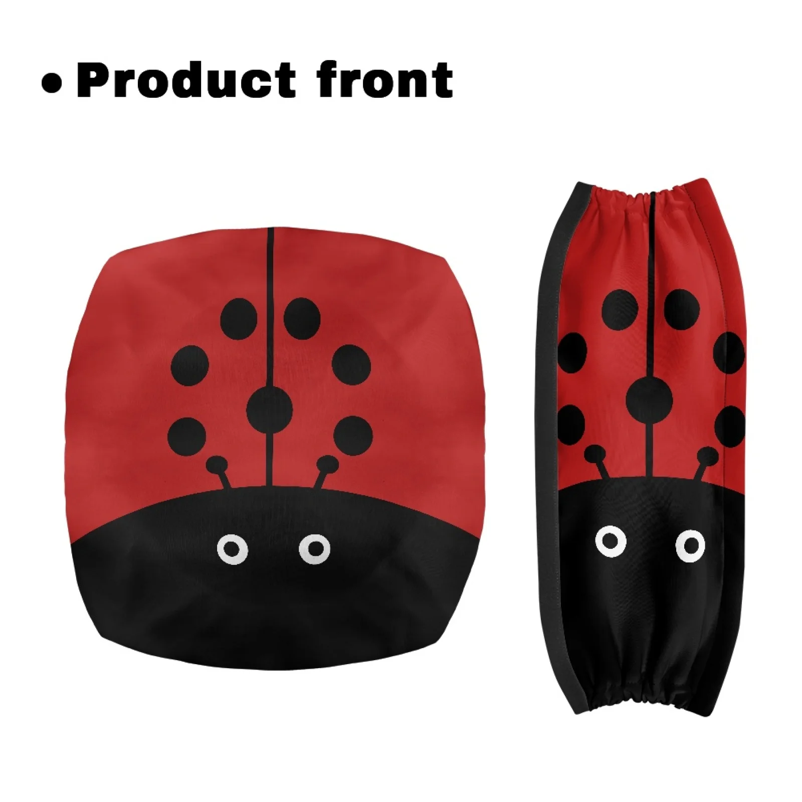 Coloranimal Ladybug Set of 2 Rollator Seat Back Cover Walker Seat Cover for The Elderly Indoor