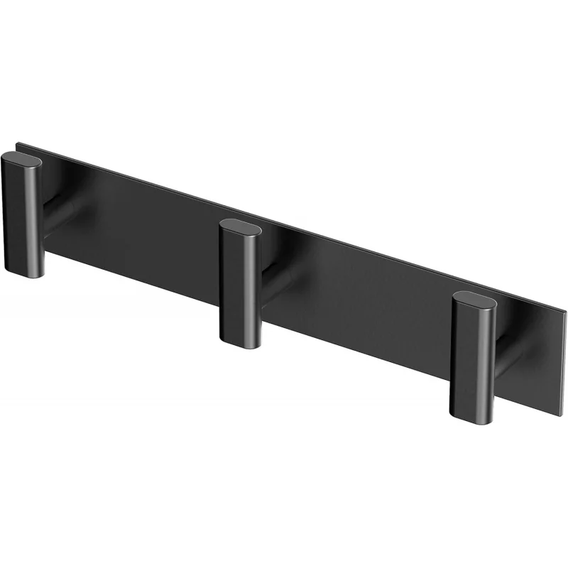 

1287MX Elevate All Modern Décor Rectangle Triple Hook Matte Black 1, Count