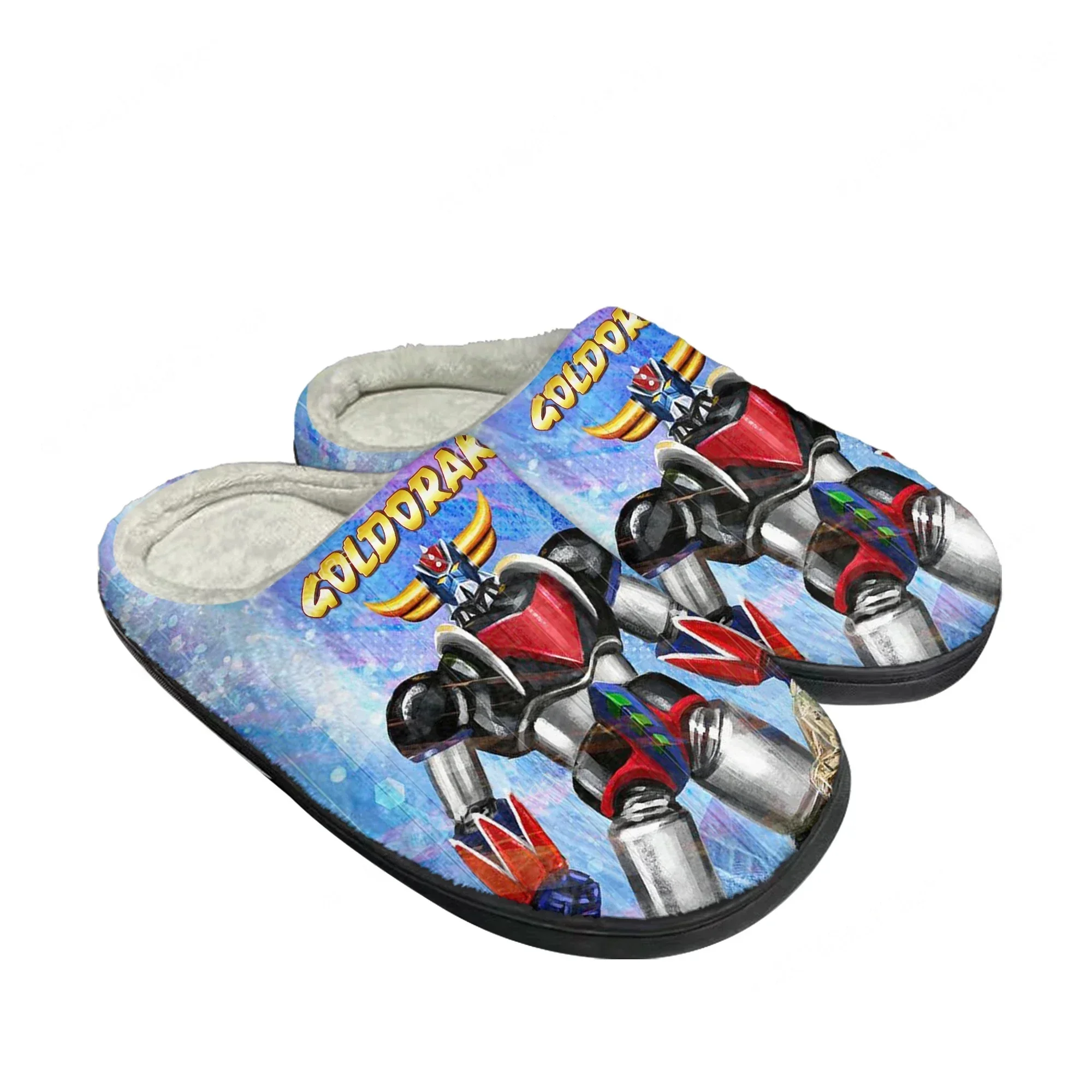 

UFO Robot Goldrake Grendizer Home Cotton Slippers Mens Womens Plush Bedroom Casual Keep Warm Shoes Custom Thermal Indoor Slipper