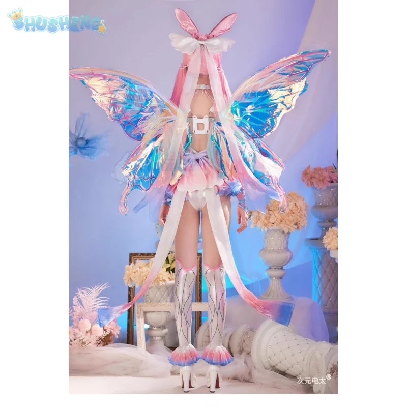 Eevee تأثيري Evoli Pokemo زي Évoli شعر مستعار أجنحة فستان الدعائم اكسسوارات مجموعة حفلة الهالوين المرأة الحلو موحدة #3