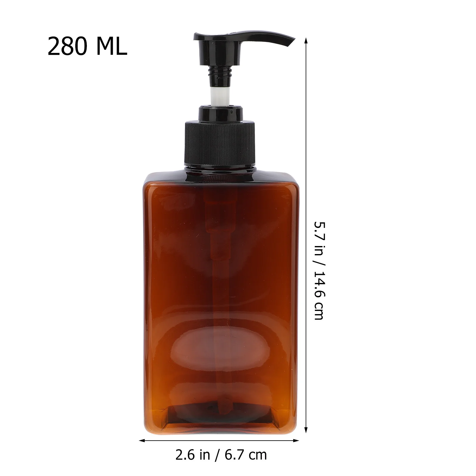 2 pezzi 280 ml bottiglie di plastica quadrate pressa pompa riutilizzabile dispenser vuoto per shampoo sapone liquido articoli da toeletta da viaggio