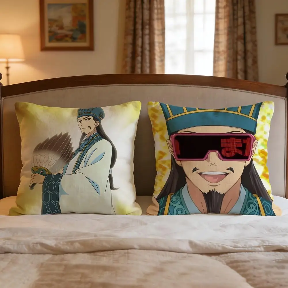 Anime Ya Boy Kongming Cushion Cover 4Pcs Decorative Covers Soft Cushion Case for Sofa Couch Decor 40x40 45x45 Pillowcases