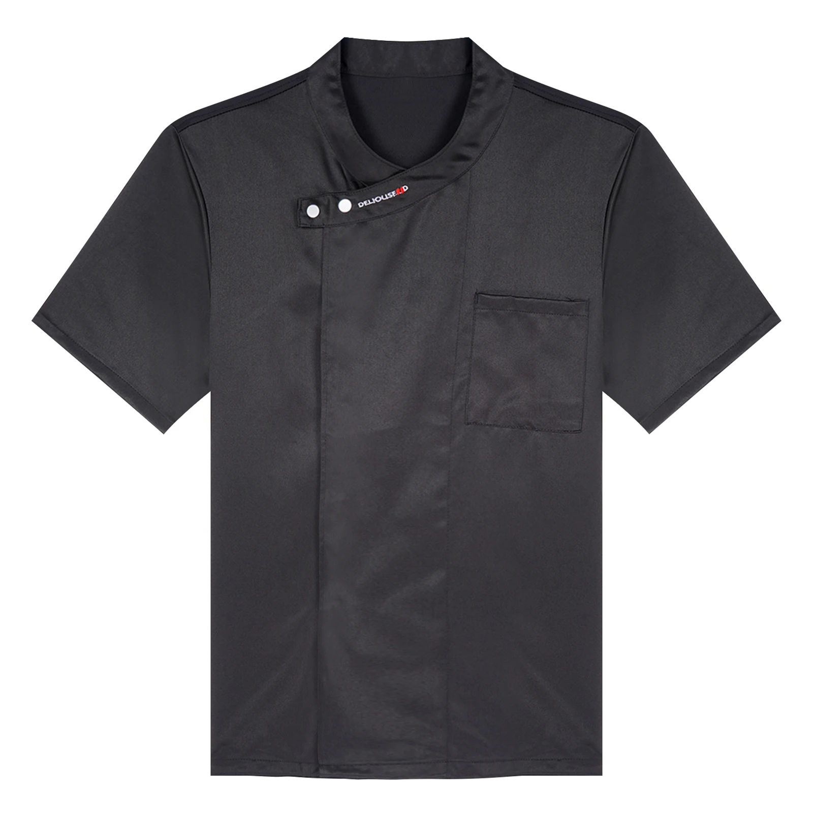 Chaqueta de manga corta para hombre y mujer, abrigo de Chef, uniforme de Catering de comida, cocina, cantina, restaurante, Hotel, panadero, camarero, Tops, camisa de trabajo