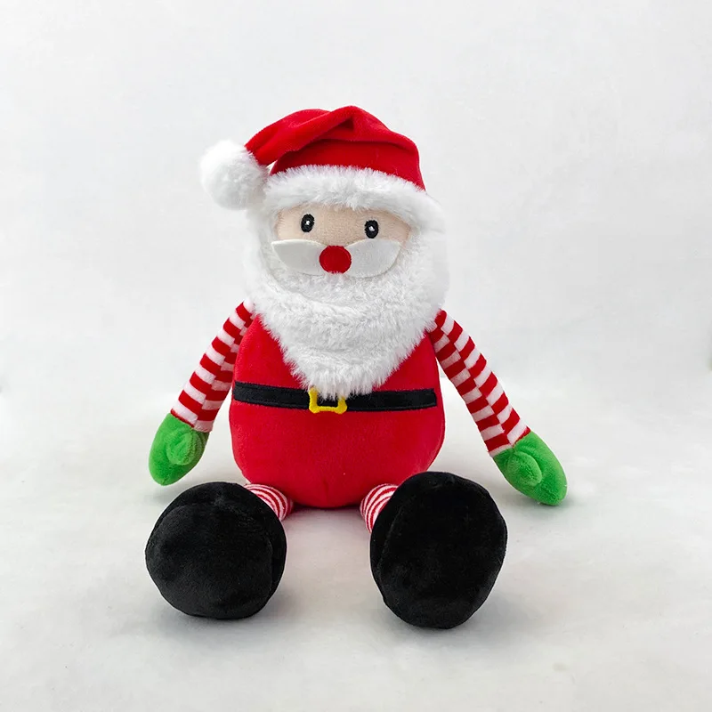 New Fashion Christmas Doll Cute Cartoon Snowman Elf Santa Claus Elk Soft Stuffed Doll Kids Toy Skin Friendly Hot Sale