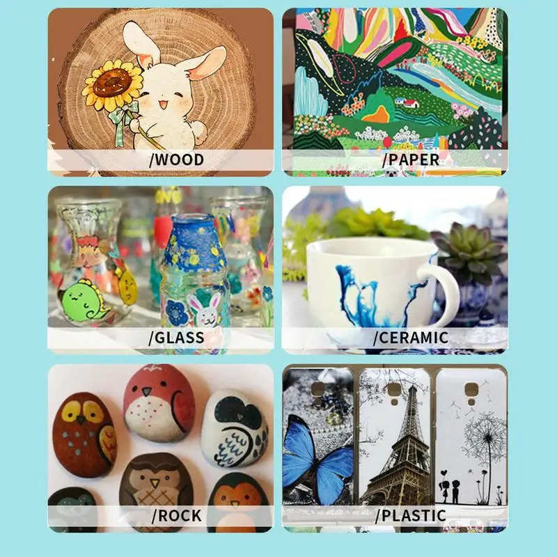 أقلام جل أكريليك ثلاثية الأبعاد 1.0 مللي متر أقلام طلاء جل أكريليك حبر سريع الجفاف 36 لون لوازم فنية أدوات مكتبية لبطاقة الكتابة السلسة