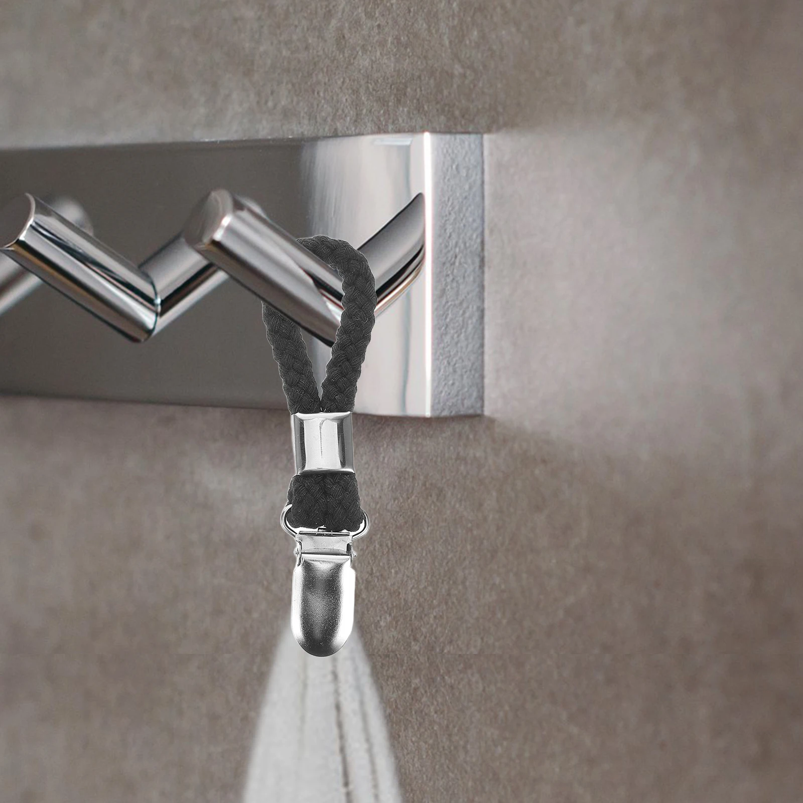 

6pcs Bath Clips Metal Hanging Hooks Home Organizer Kitchen Cotton Holders Hand Towel Hanger Secure Grip Stylish for Clothes