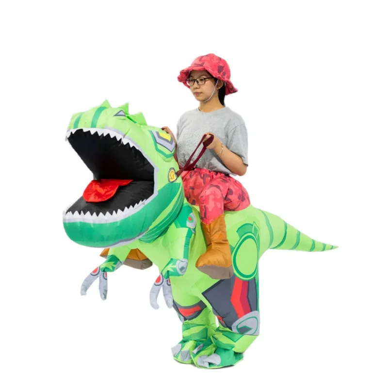 Cool T-Rex หุ่นยนต์ไดโนเสาร์คอสเพลย์เครื่องแต่งกายชุด Mascot ตลกคริสต์มาสฮาโลวีนชุดเครื่องแต่งกายสําหรับเด็กผู้ใหญ่