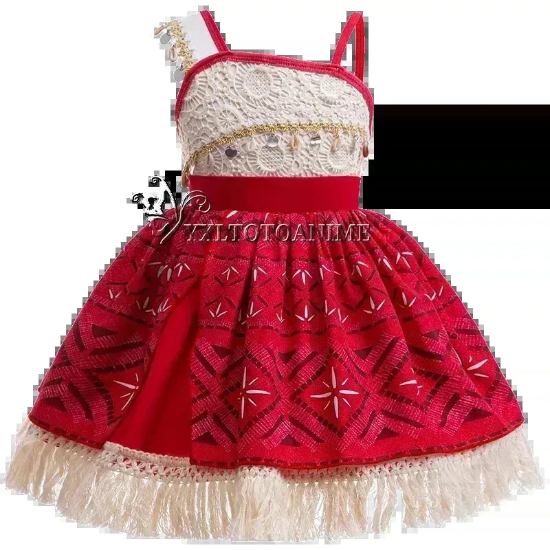 فستان بناتي جديد لفيلم موانا 2 فستان حفلة عيد الميلاد مغامرة زي فتاة الأميرة ملابس الأطفال فايانا بوا خنزير الزي