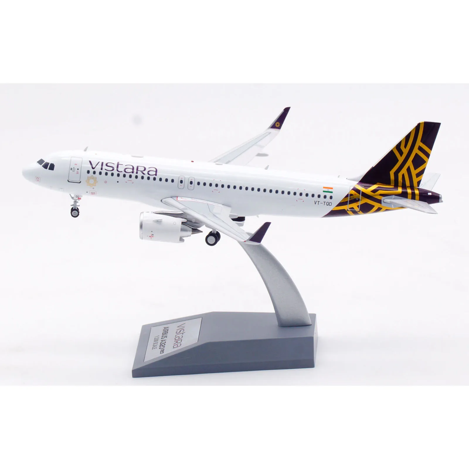 IF320UK0124 Alloy Collectible Plane Gift INFLIGHT 1:200 Vistara Airlines Airbus A320 Diecast Aircraft Jet Model VT-TQD