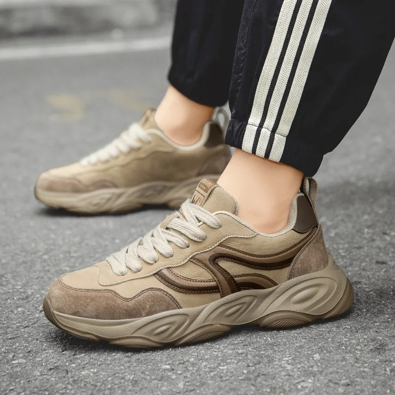 

2025 Trendy Fashionable Unisex Shoes Durable Anti-slip Thick-soled Elevator Comfortable Breathable