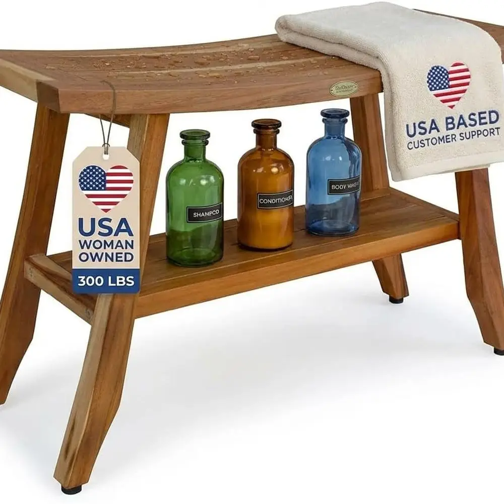 34 Teak Shower Benc…