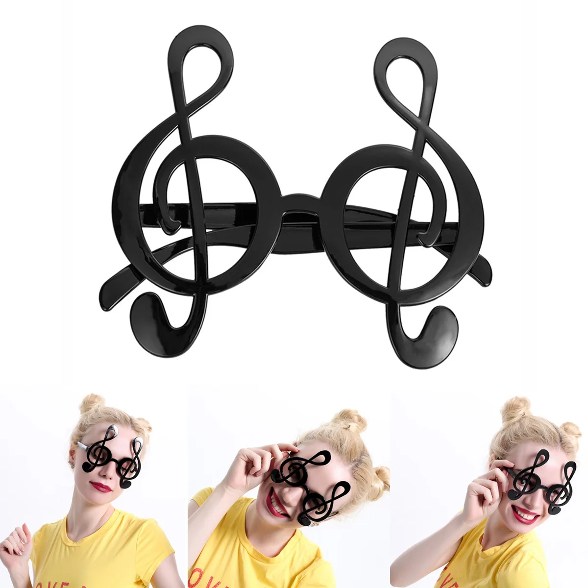 

Funny Note Glass Black Frame Customizable Creative Beautiful for Concert Festival Party Night Events Glass Note