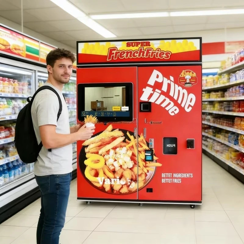 Small outdoor food vending machine 35-second crispy fries machine for selling snacks such as chips, crisps, potato chips, etc