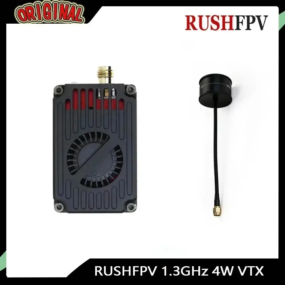 

RUSHFPV 1.3GHz 4W FPV VTX with SMA Omni-directional Antenna Support IRC Tramp Protocol for RC FPV Long-Range Drone Quadcopter