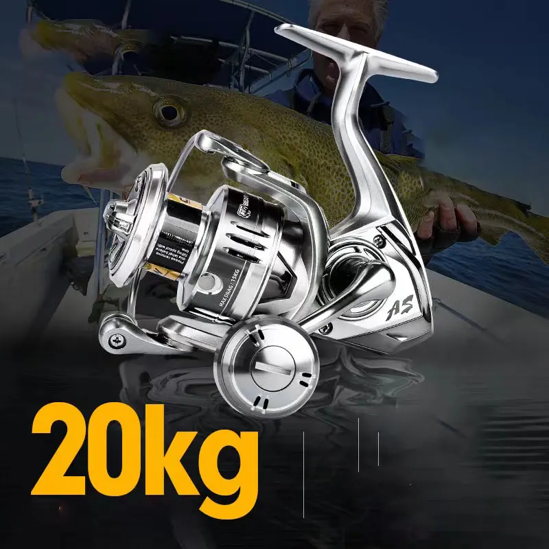 Spinning Fishing Reel 2000/3000/4000/5000/6000 High Drags Saltwater Stainless Metal Coils Series Left/Right Hand Spinning Wheel