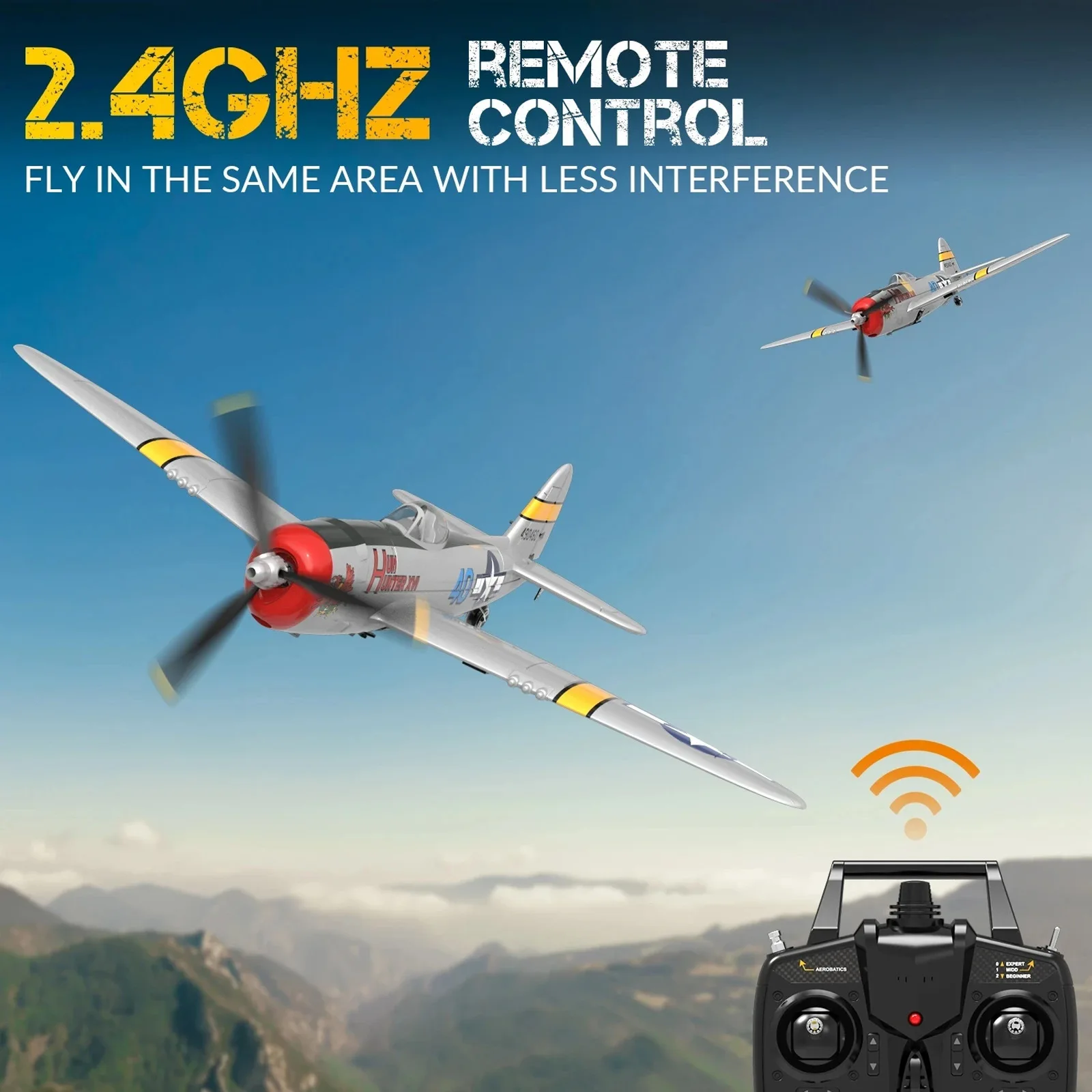 2.4ghz 4ch Remote Control Airplane P47 Thunderbolt Simulation Electric Aerobatic Fixed Plane Model Hobby Toy For Adults