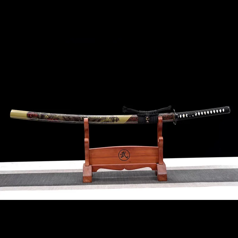 Nieuwe Uchigatana Katana Samurai Blade Met Schede Houten Mes Mahonie Japanse Igai Bushido Praktijk Zwaard Speelgoed